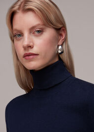 Large Curved Hoop Earring