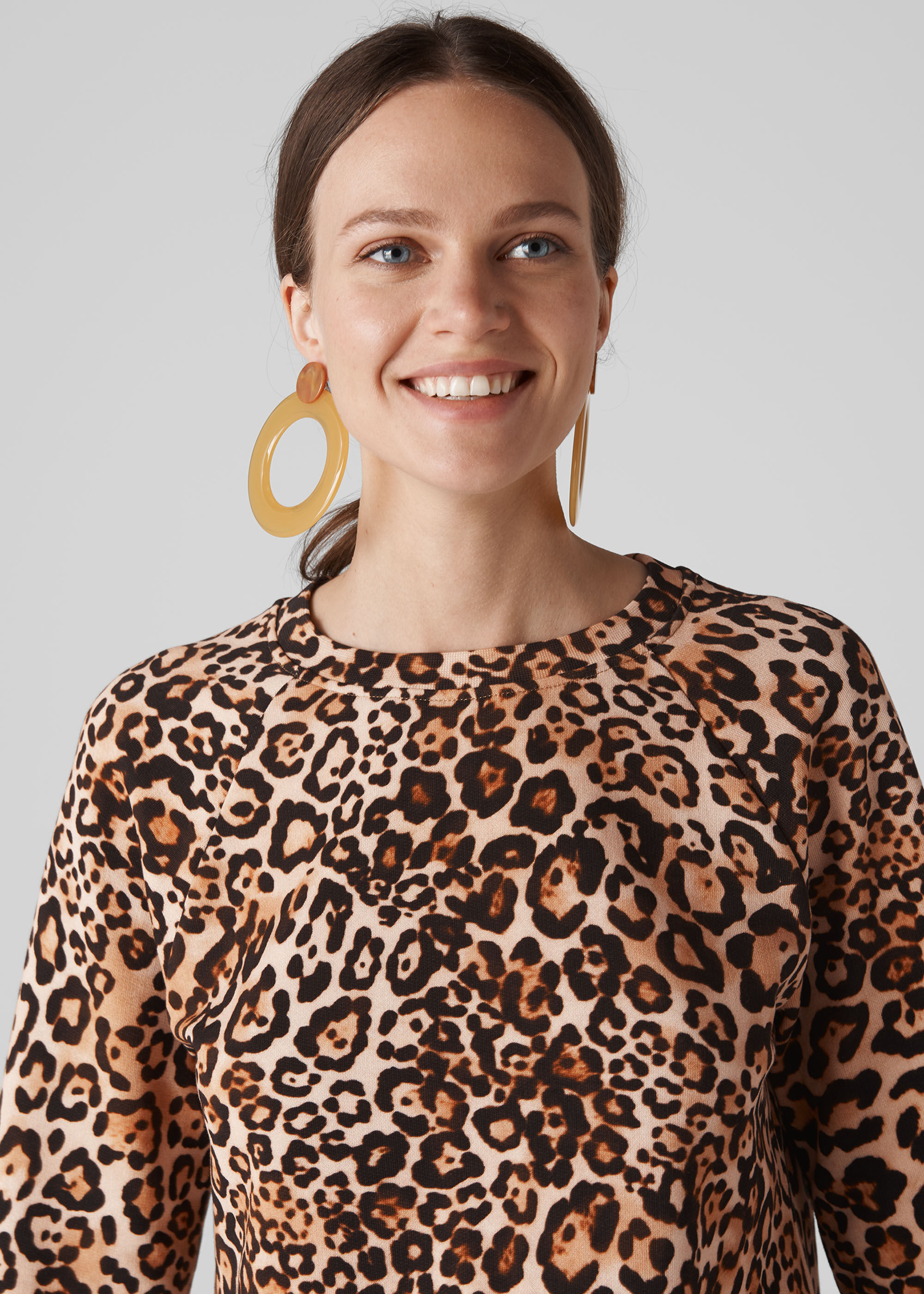 whistles leopard print sweatshirt