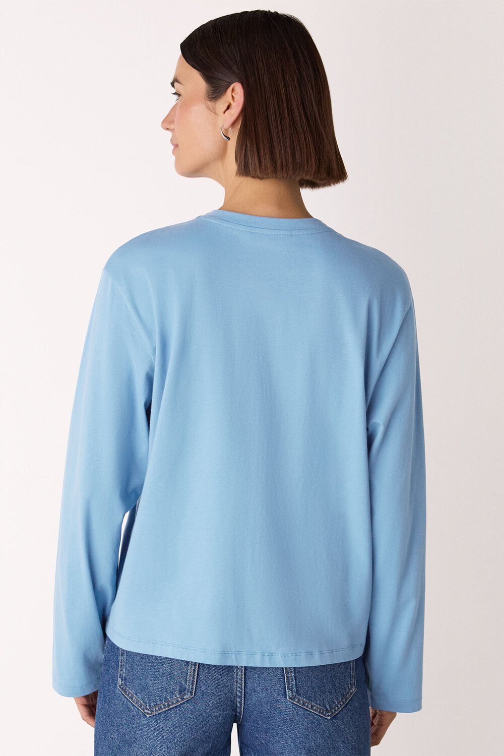 Blue Relaxed Long Sleeve Tee