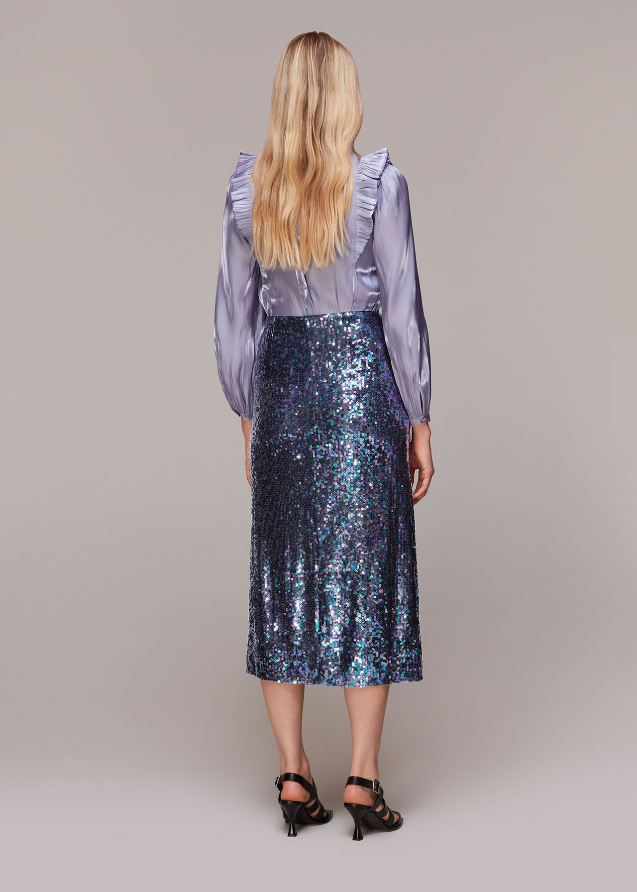 Sally Sequin Straight Skirt