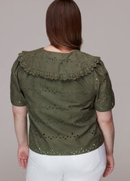 Collar Detail Broderie Blouse