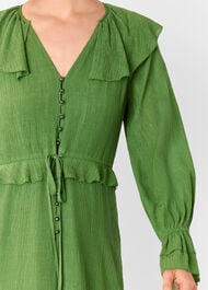 Frill Boho Midi Dress