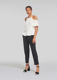 Adele Cold Shoulder Top Ivory