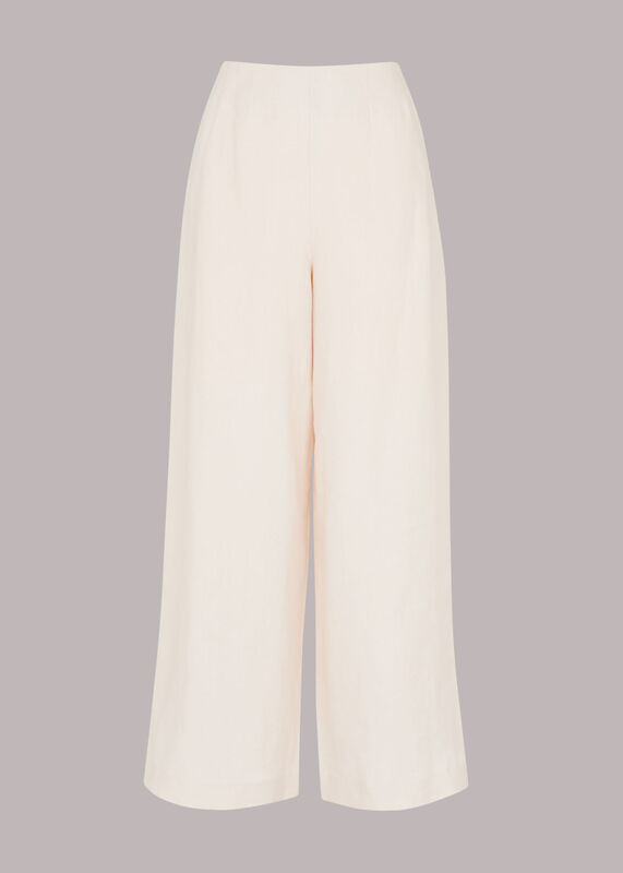 Neutral Nina Wide Leg Linen Trouser