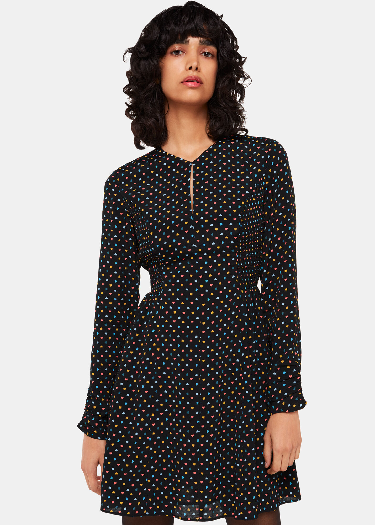 Whistles confetti heart midi dress sales