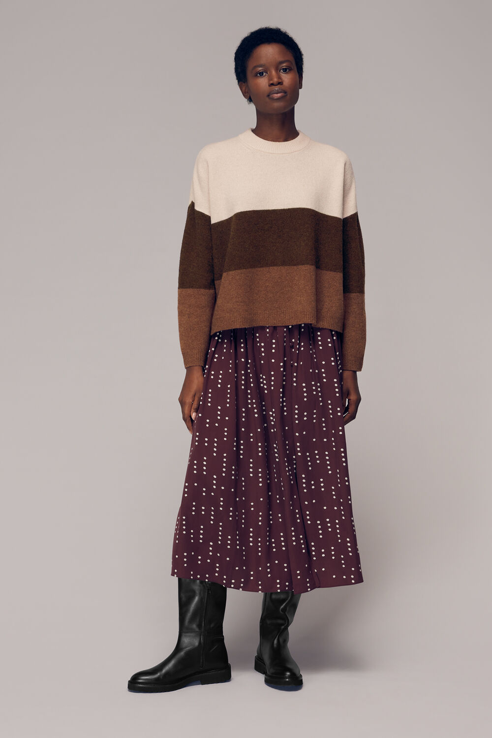 Stripe Knitted Wool Sweater