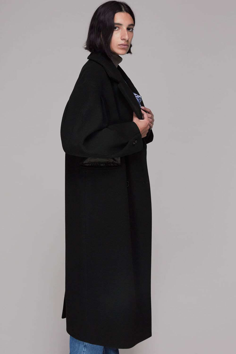 Indira Puff Sleeve Wool Coat