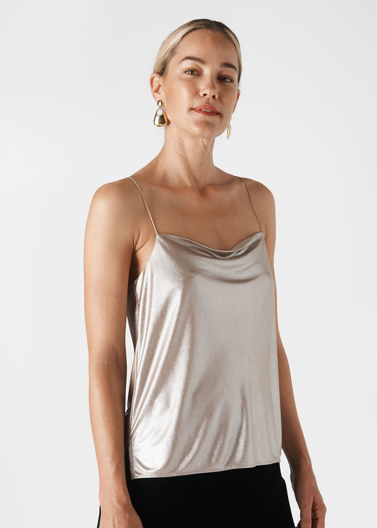 Metallic Minimal Cami Silver