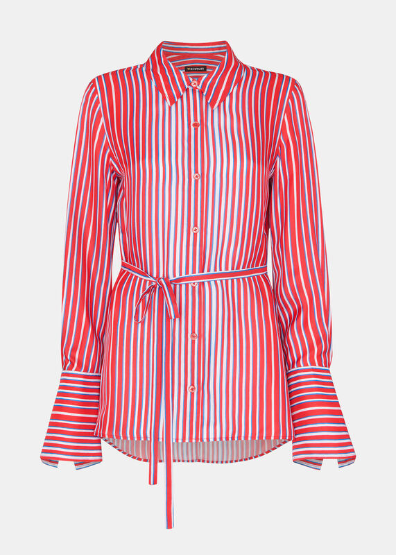 Tangle Stripe Silk Mix Shirt
