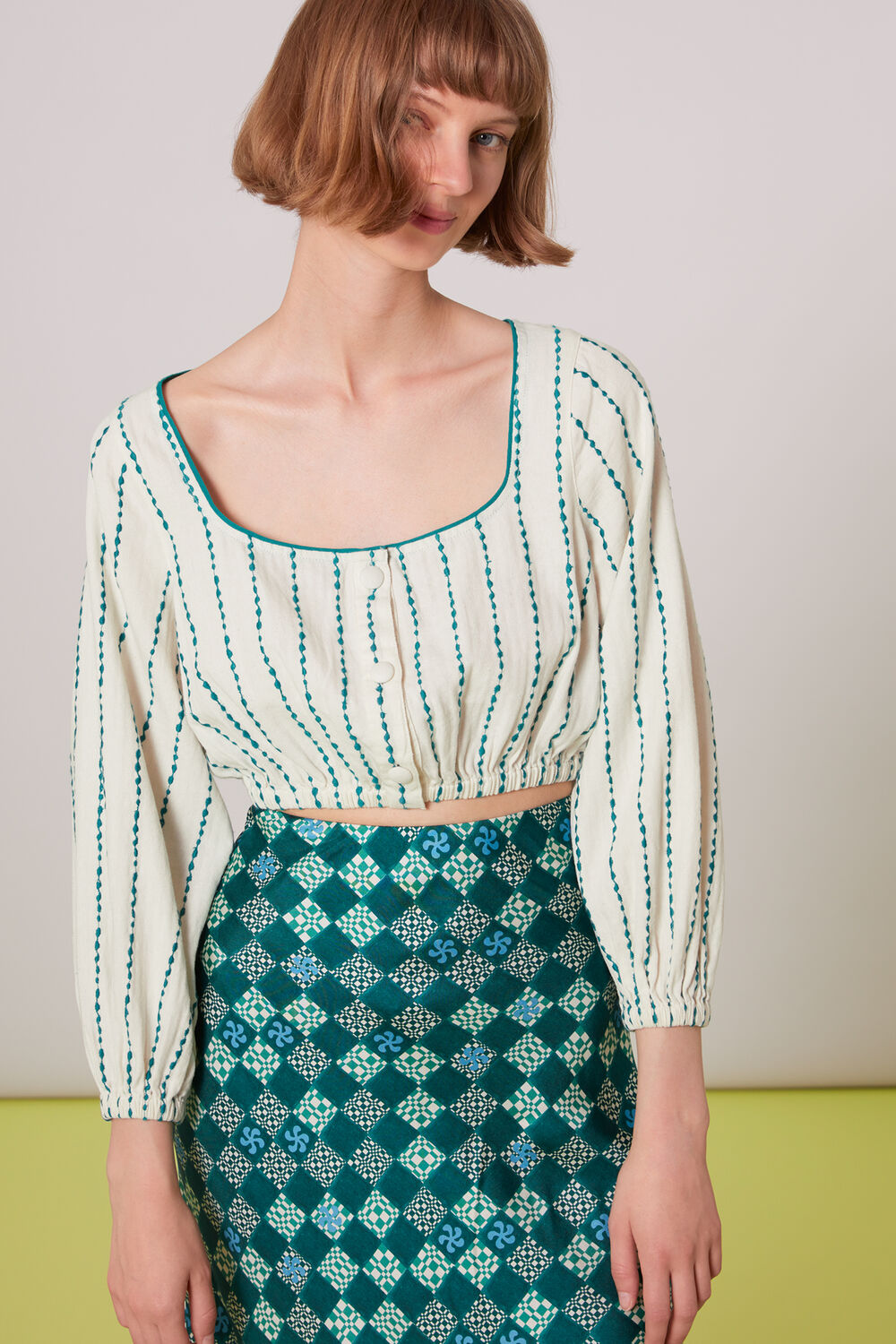 Myla Embroidered Crop Top