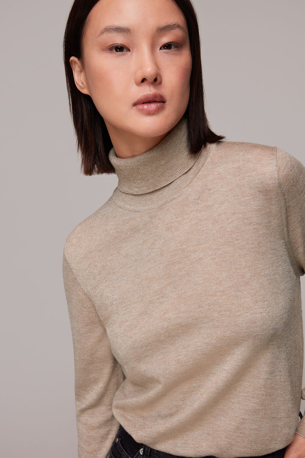 Sparkle Polo Neck Knit