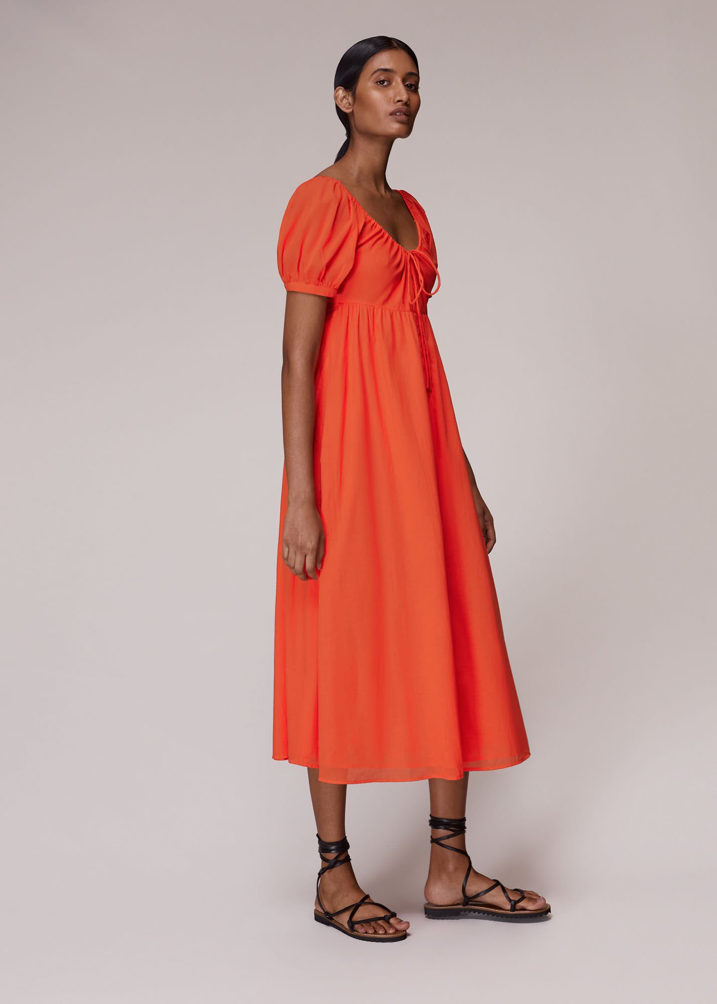 Whistles orange dress top