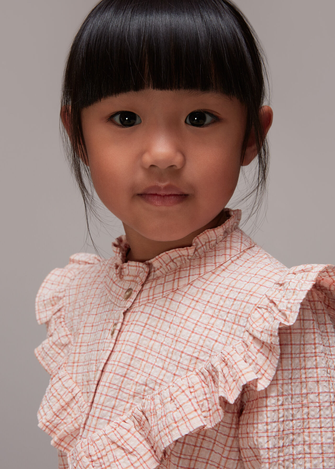 Checked Riley Frill Top