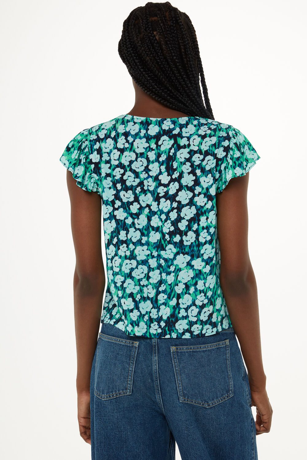 Floral Petal Frill Top