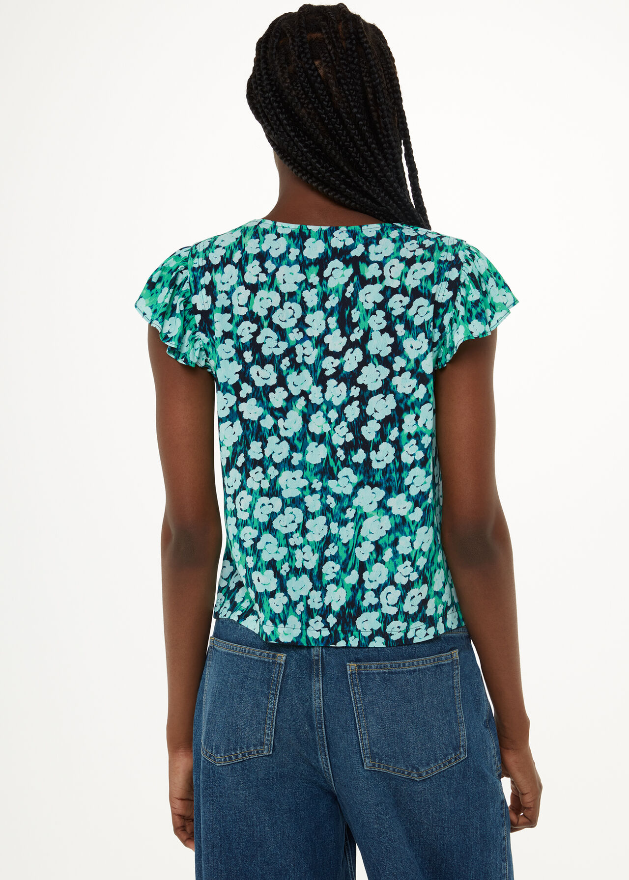 Floral Petal Frill Top