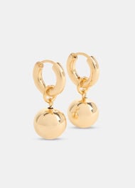 Sphere Drop Huggie Earring