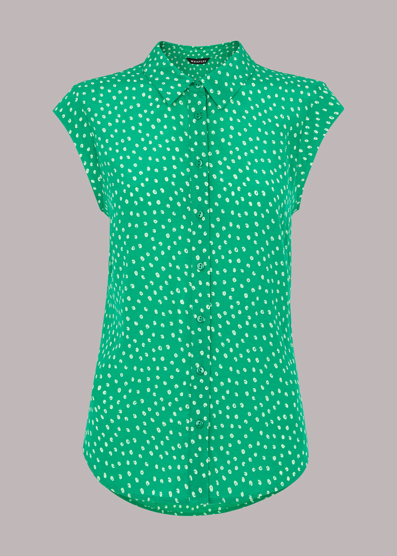 Spot Print Sleeveless Shirt