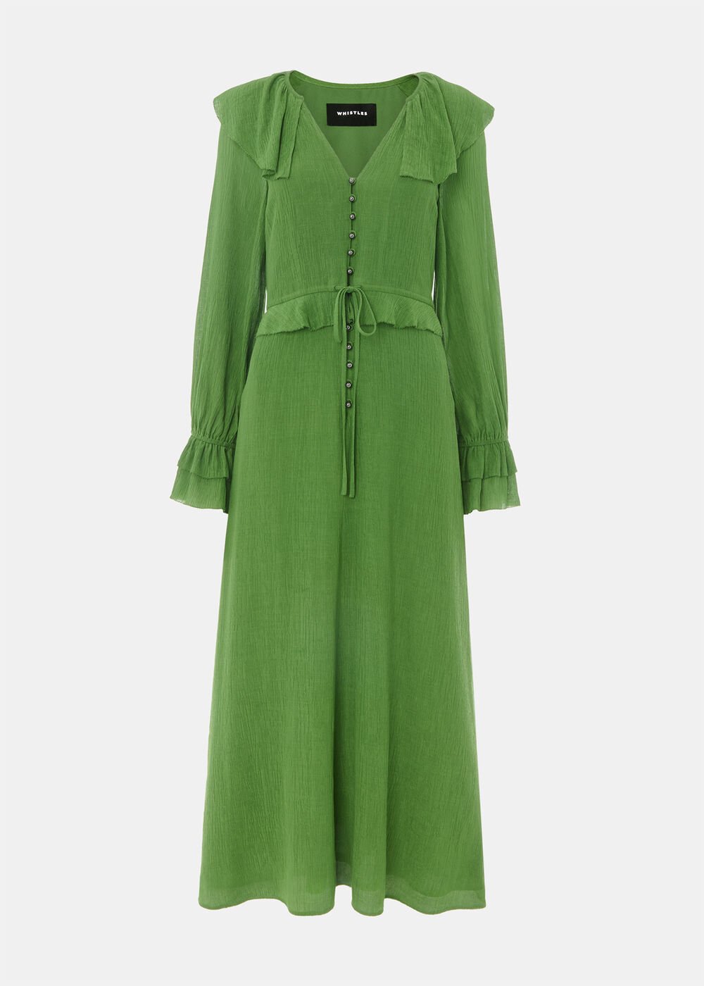 Frill Boho Midi Dress