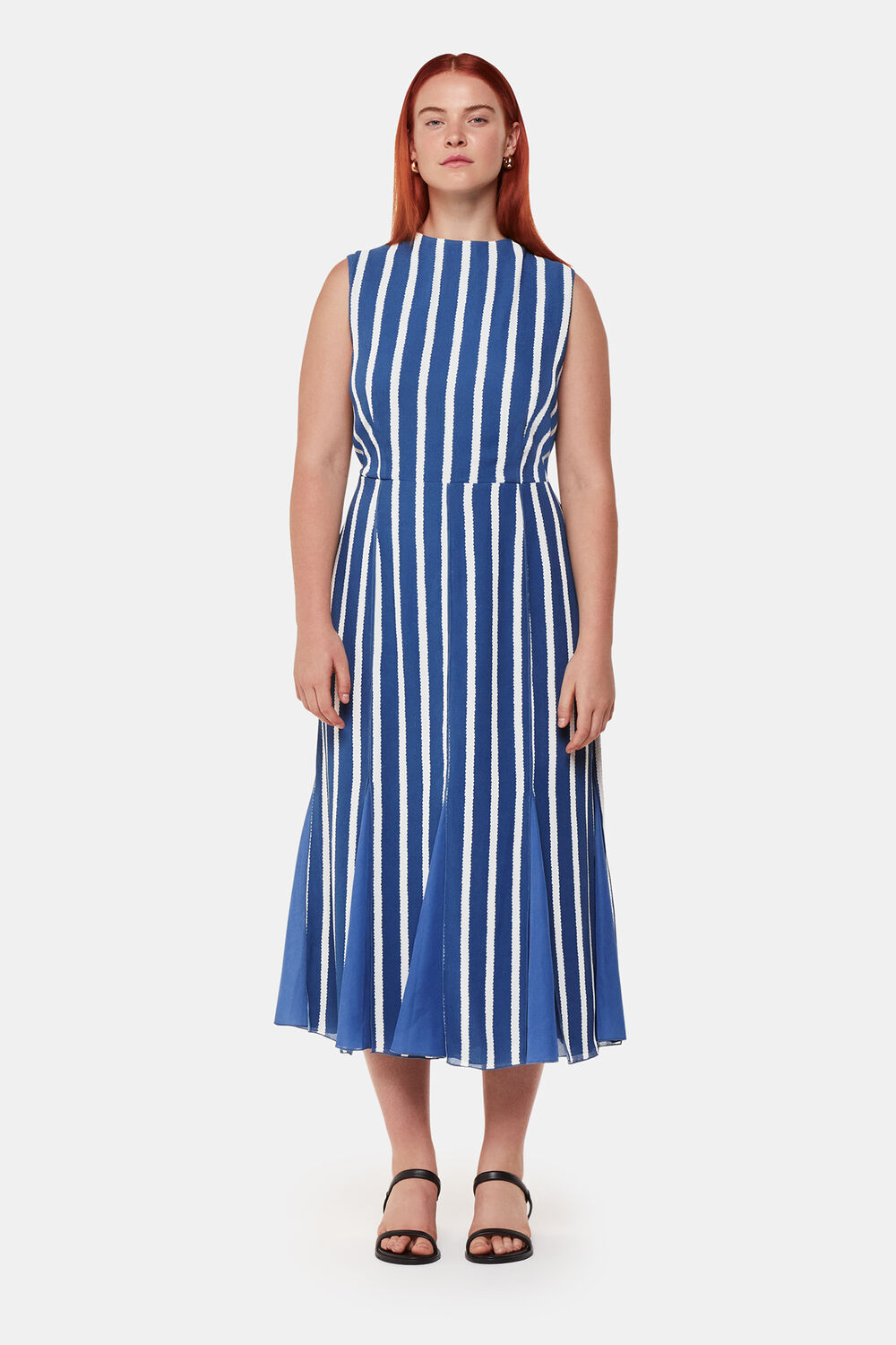 Eliza Stripe Print Midi Dress