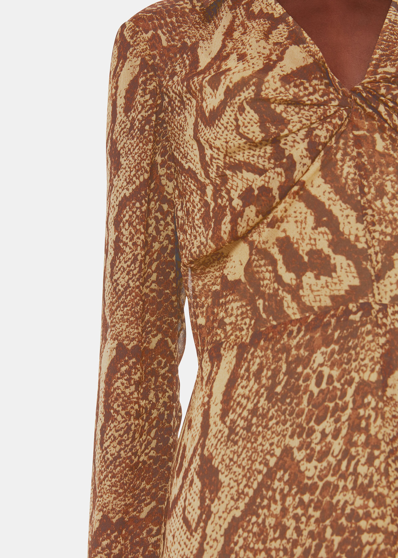 Serpent Print Midi Dress