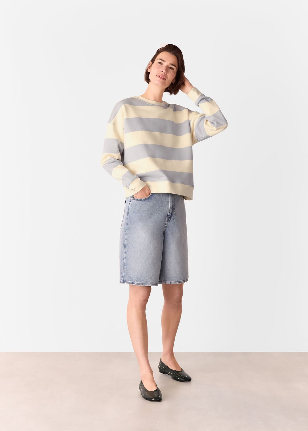 Wide Stripe Sweat