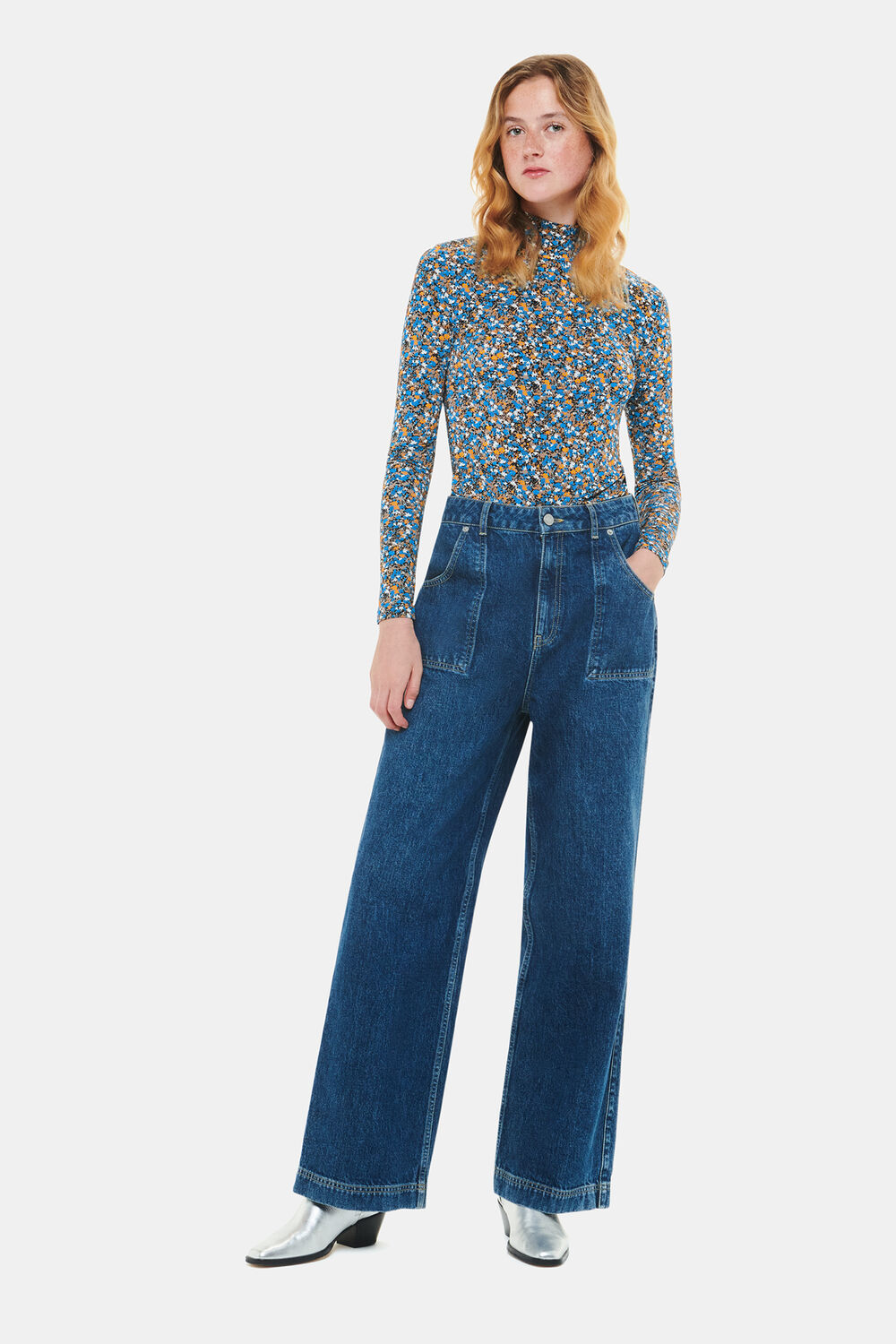 Ditsy Floral Slinky High Neck