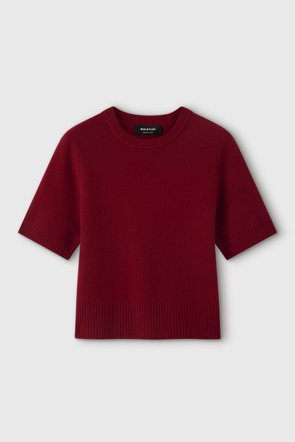 Dark Red Wool Knitted Tee