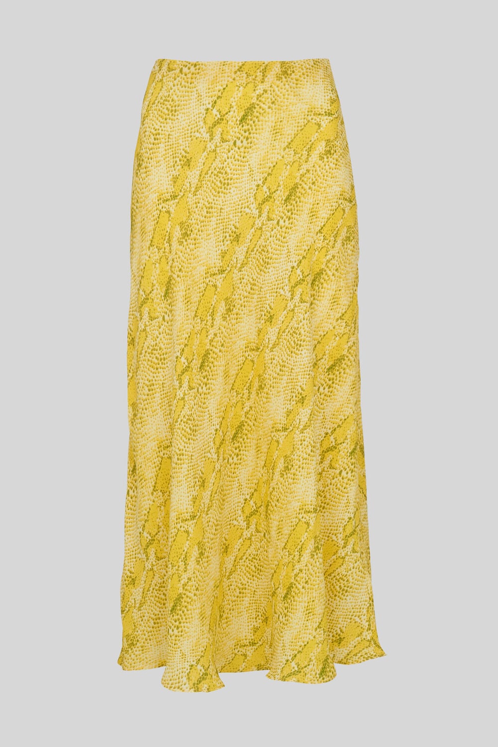 Python Print Bias Cut Skirt Yellow/Multi