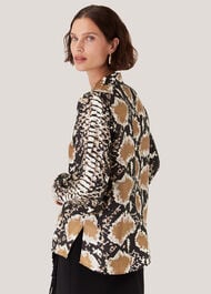 Silk Snake Oversized Shirt