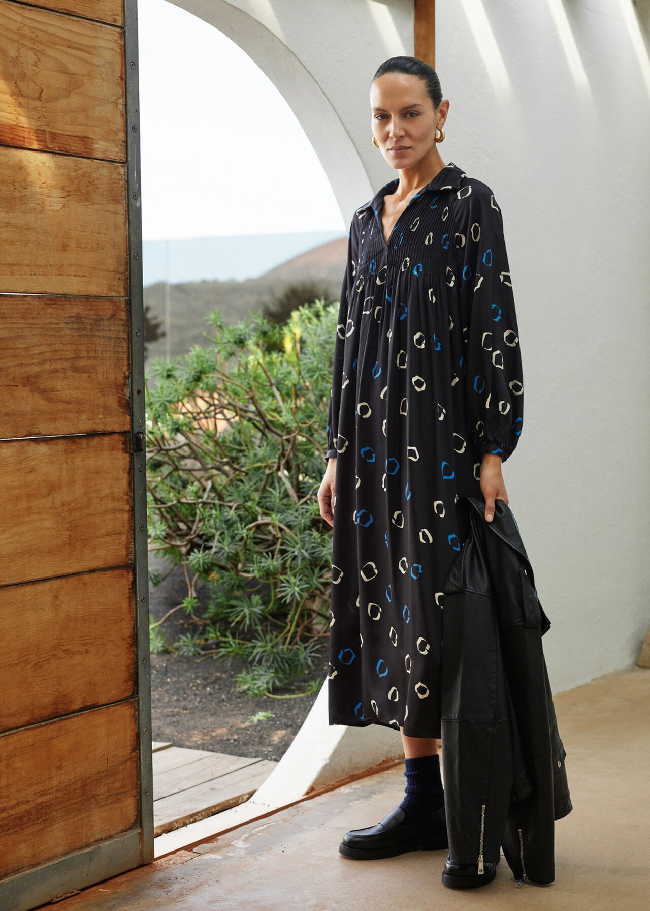 Scattered Hoops Midi Dress