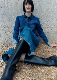 Patchwork Denim Shirt
