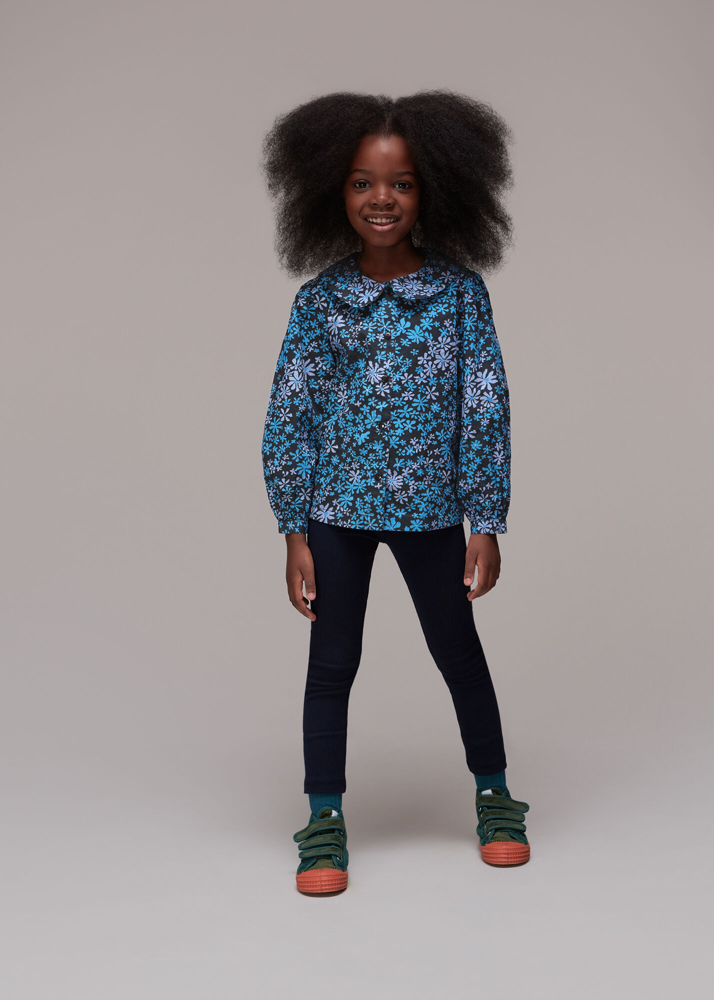 Blue Multi Boho Floral Scout Blouse WHISTLES
