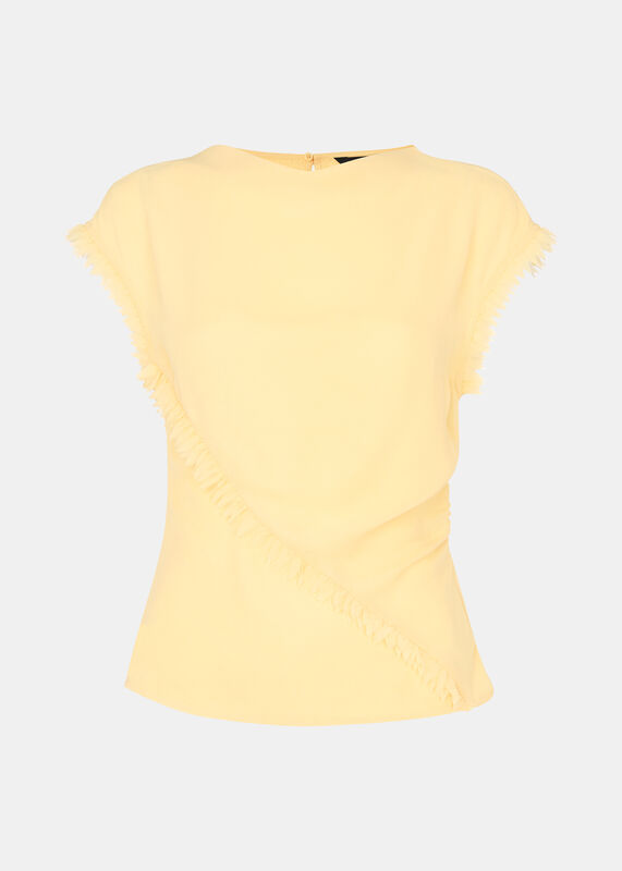 Butter Toril Textured Trim Detail Top