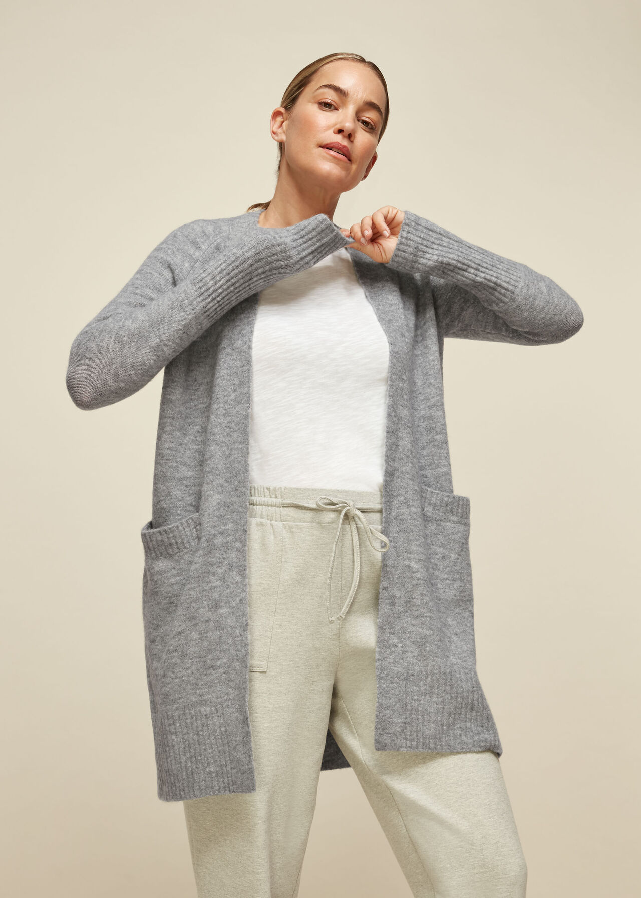 Lilly Long Line Wool Cardigan