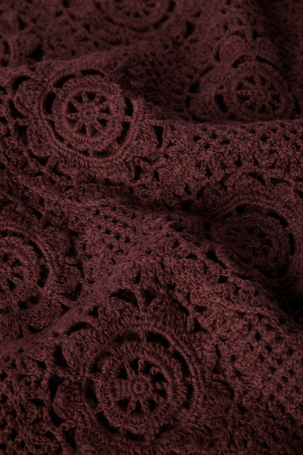 Chocolate Circle Crochet Tank