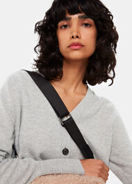 Wool Cropped V Neck Cardigan
