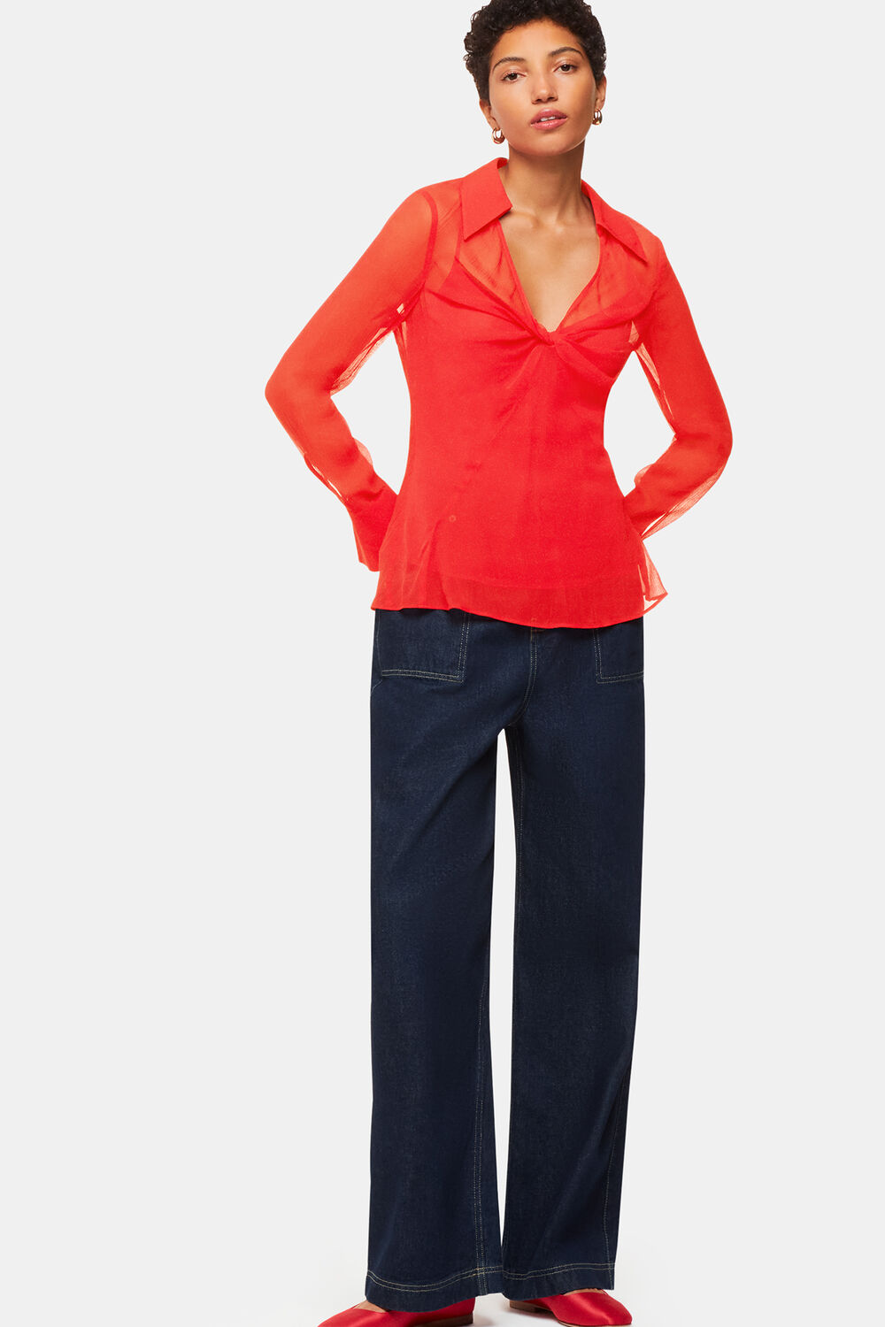 Emilia Twist Front Blouse
