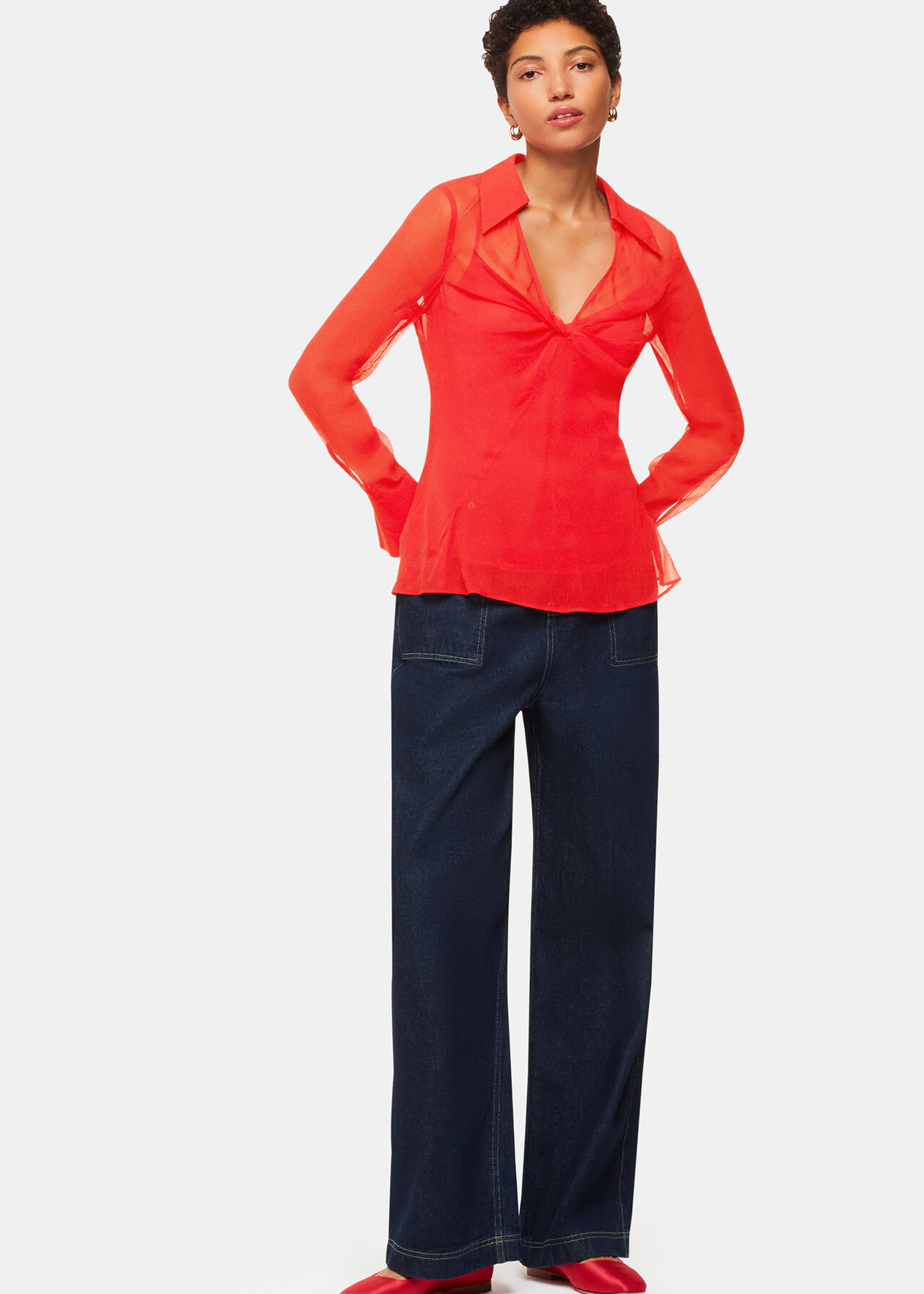 Emilia Twist Front Blouse