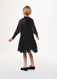 Effy Metallic Dobby Dress