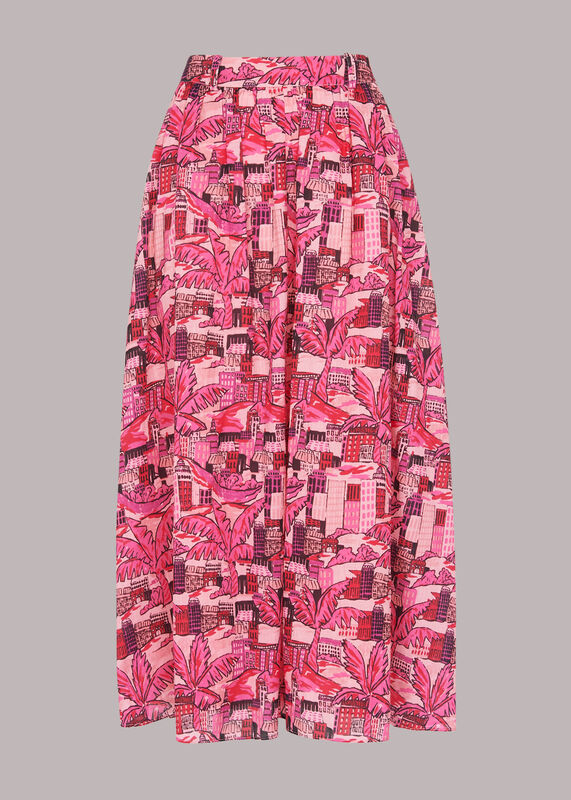 Multicolour Hawaiian Print Skirt