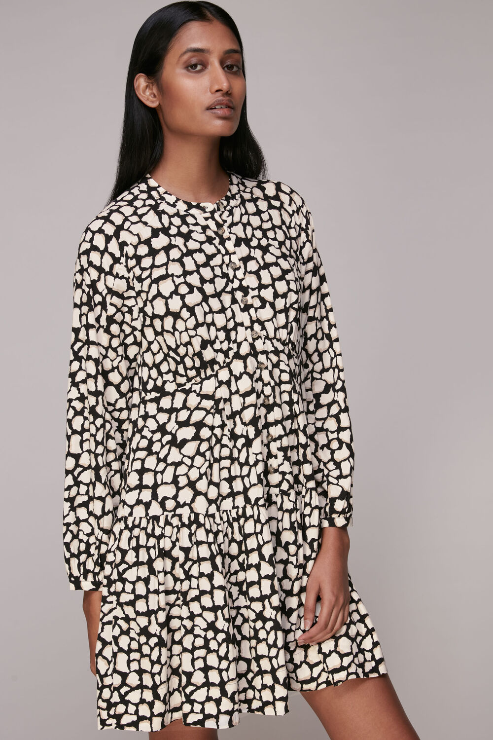 Giraffe Print Trapeze Dress