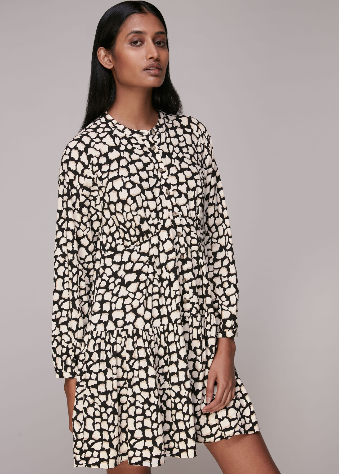 Giraffe Print Trapeze Dress