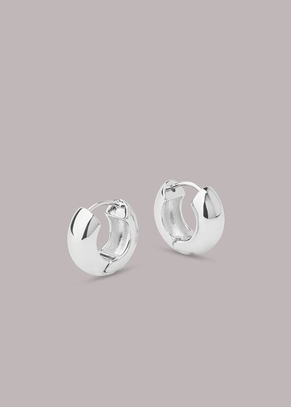 Silver Mini Huggie Earring