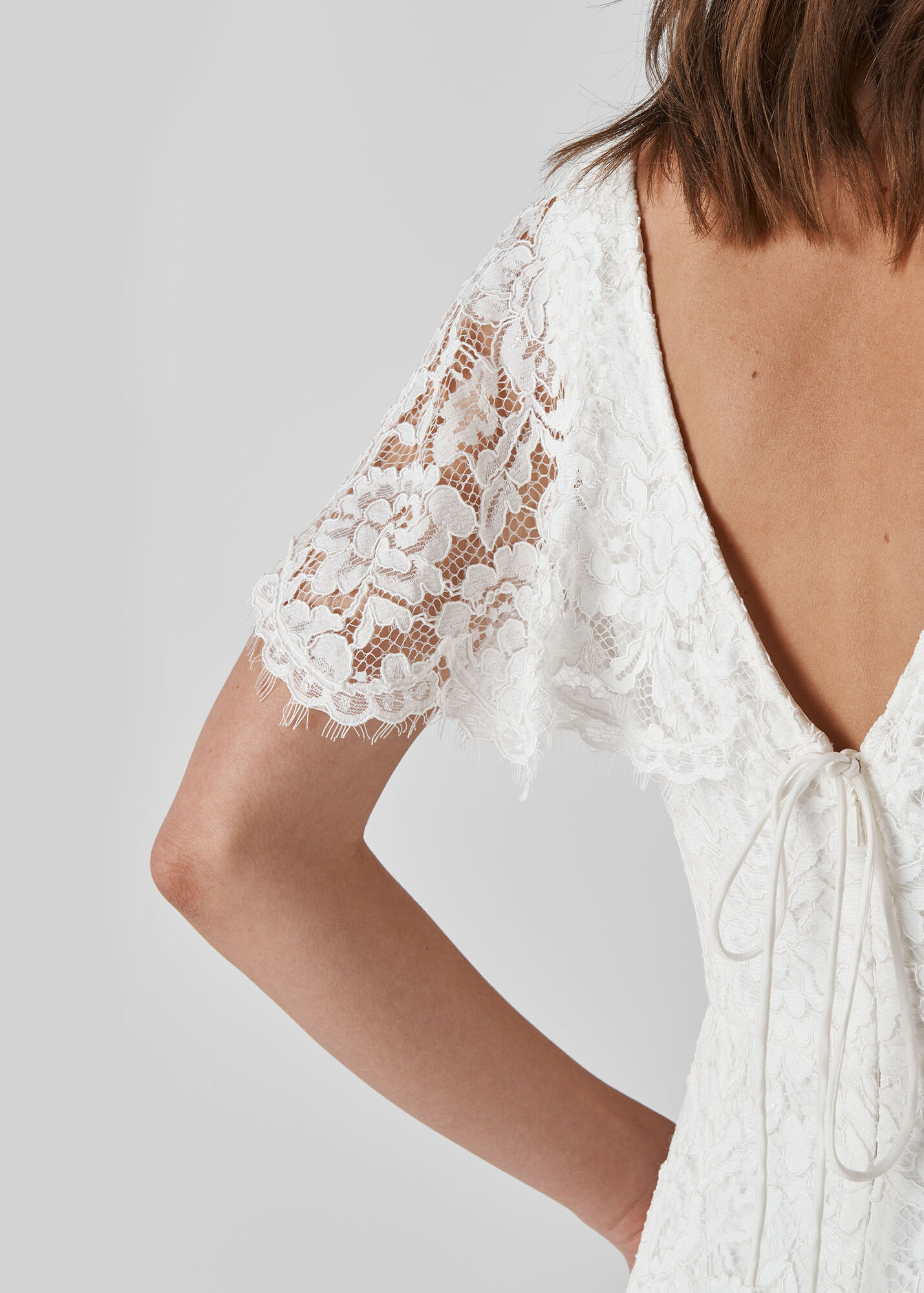 Victoria Lace Wedding Jumpsuit, Ivory WHISTLES