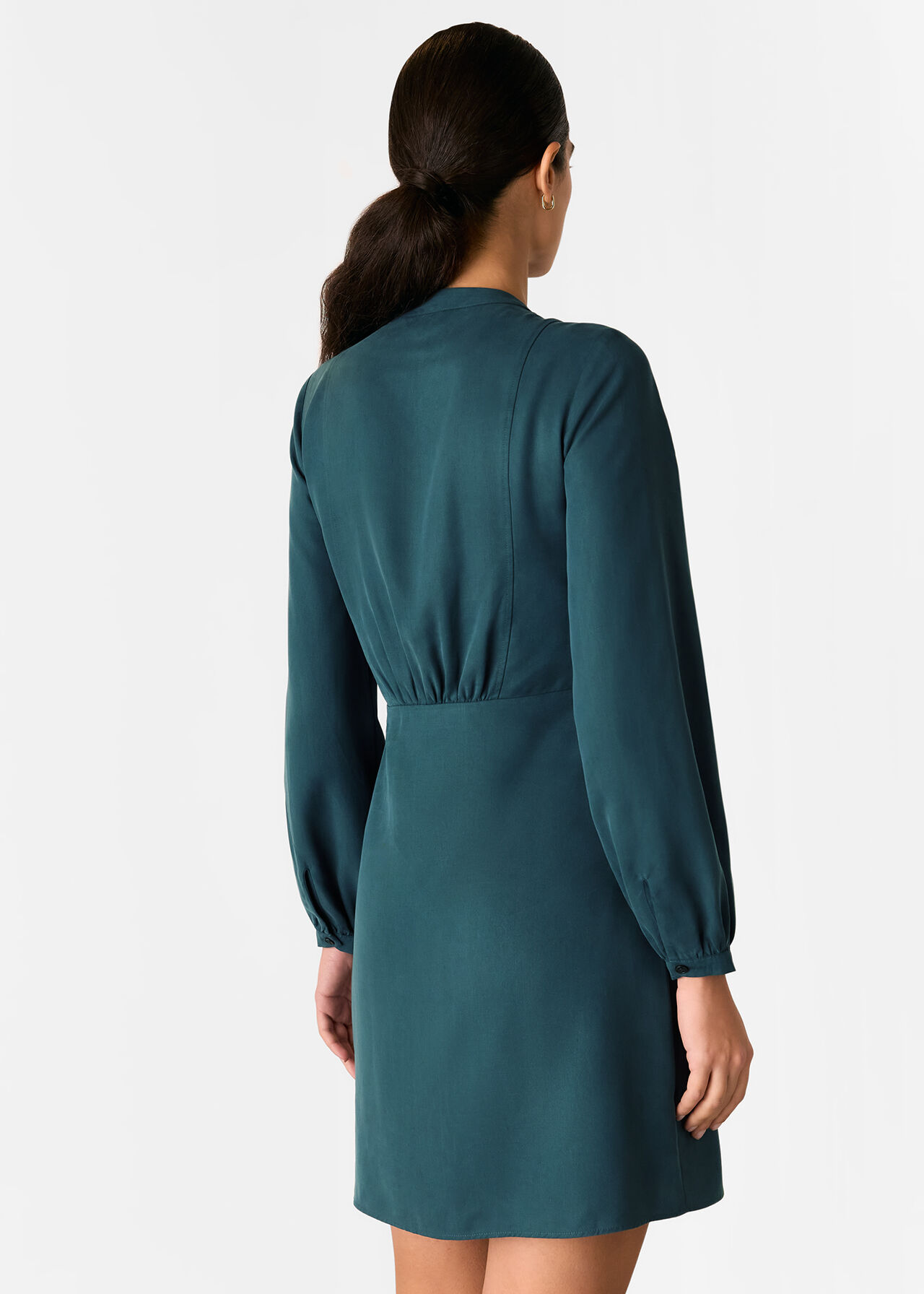 Button Front Flippy Mini Dress