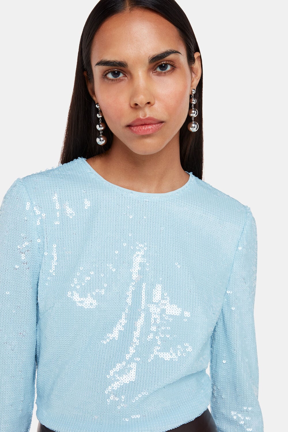 Sequin Minimal Tunic Top