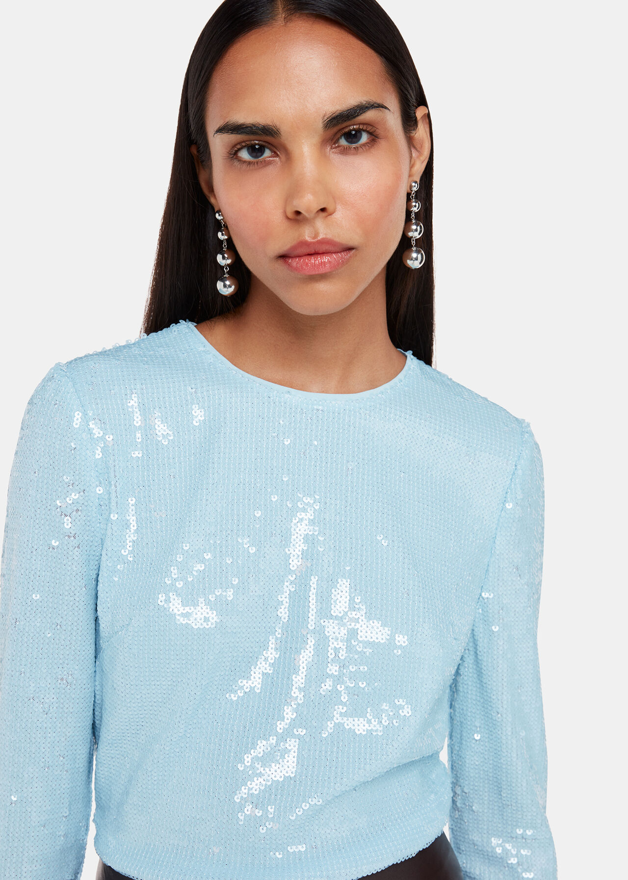 Sequin Minimal Tunic Top