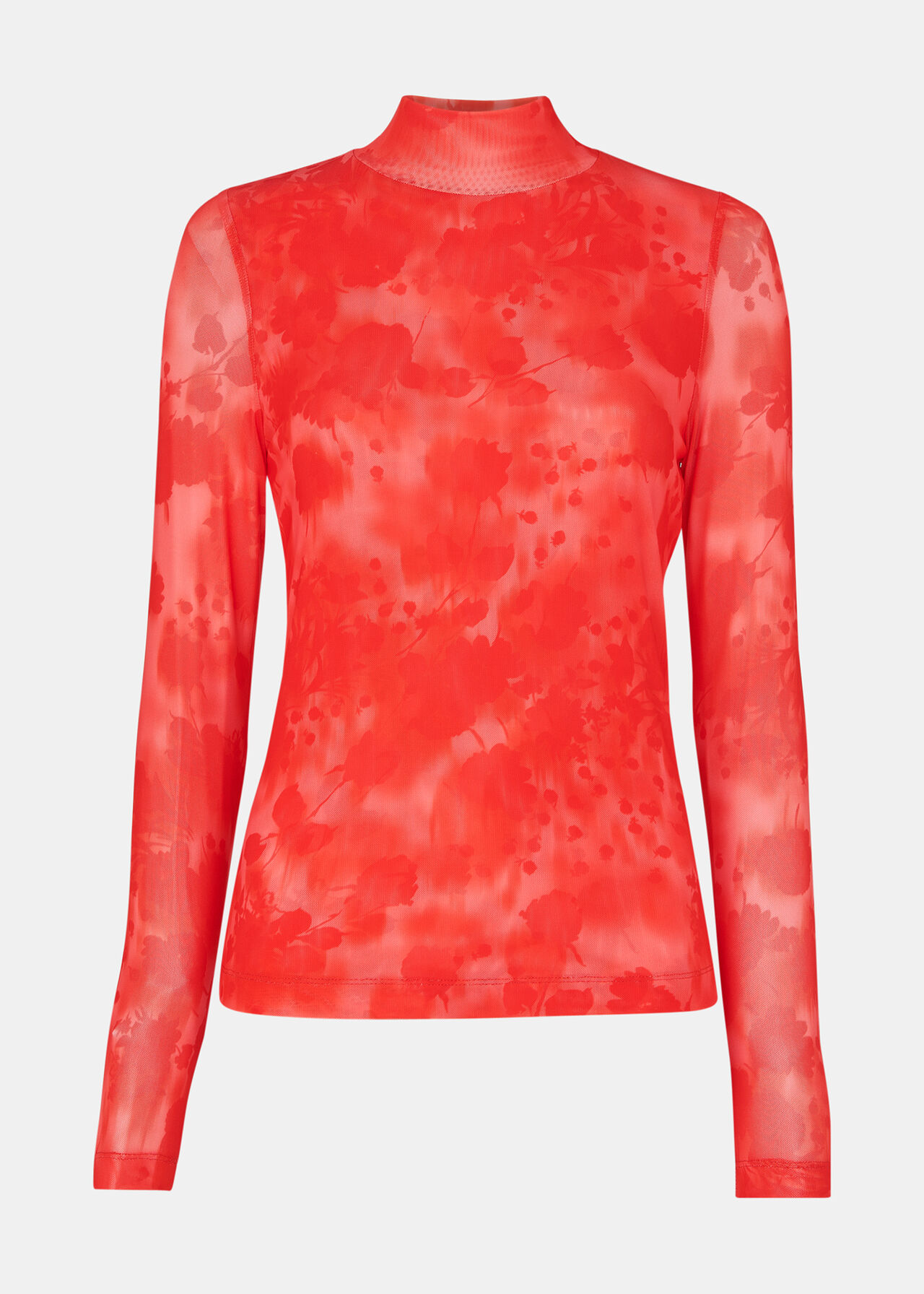 Blurred Blooms Mesh Top