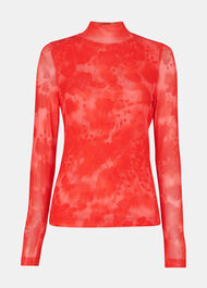 Blurred Blooms Mesh Top