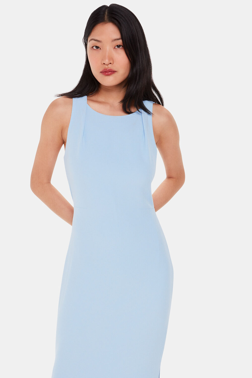 Pale Blue Tie Back Maxi Dress